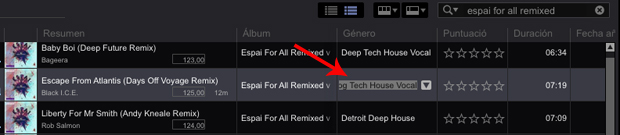 Editar etiquetas manualmente