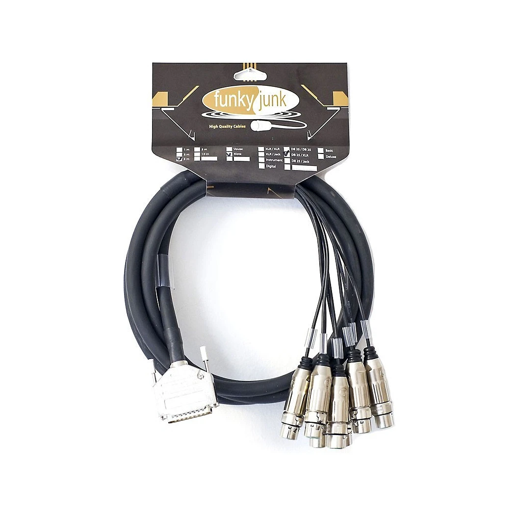 Fj Cables Manguera DSub 25 a 8 XLR Hembra 1 m