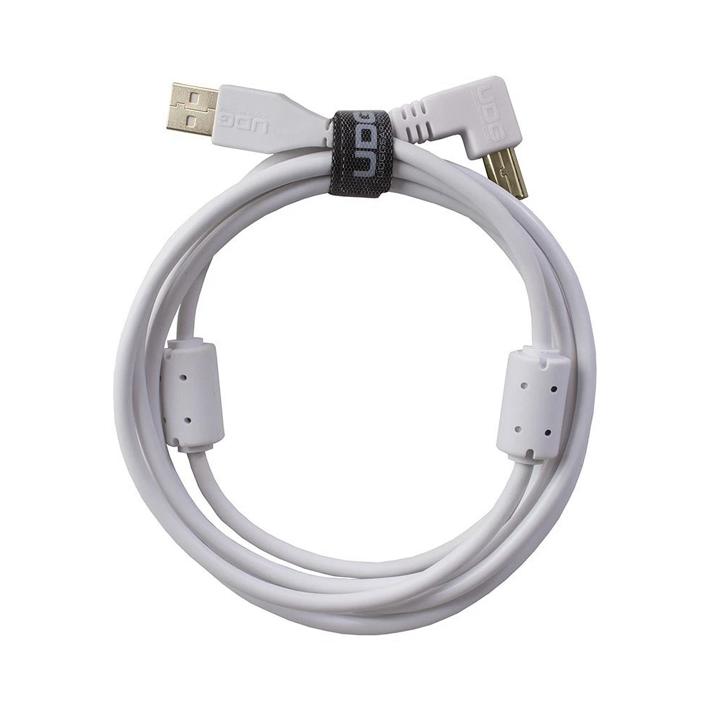 UDG Ultimate Audio Cable USB 2.0 A B White Angled 1m