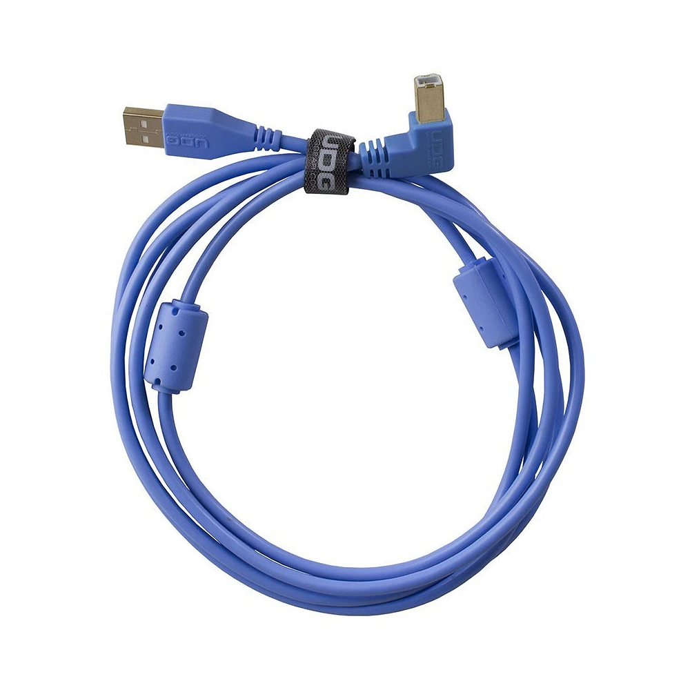 UDG Ultimate Audio Cable USB 2.0 A B Light Blue Angled 1m