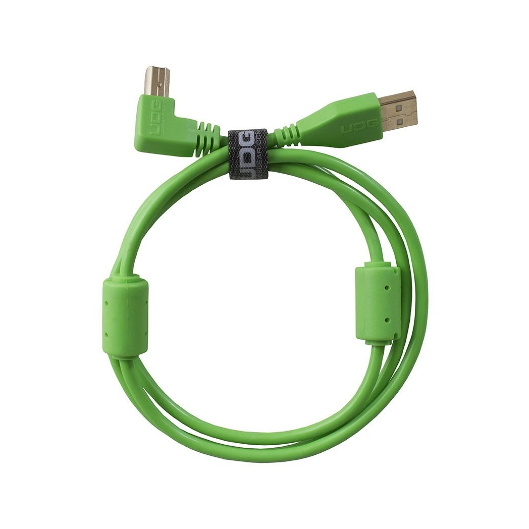 UDG Ultimate Audio Cable USB 2.0 A B Green Angled 1m