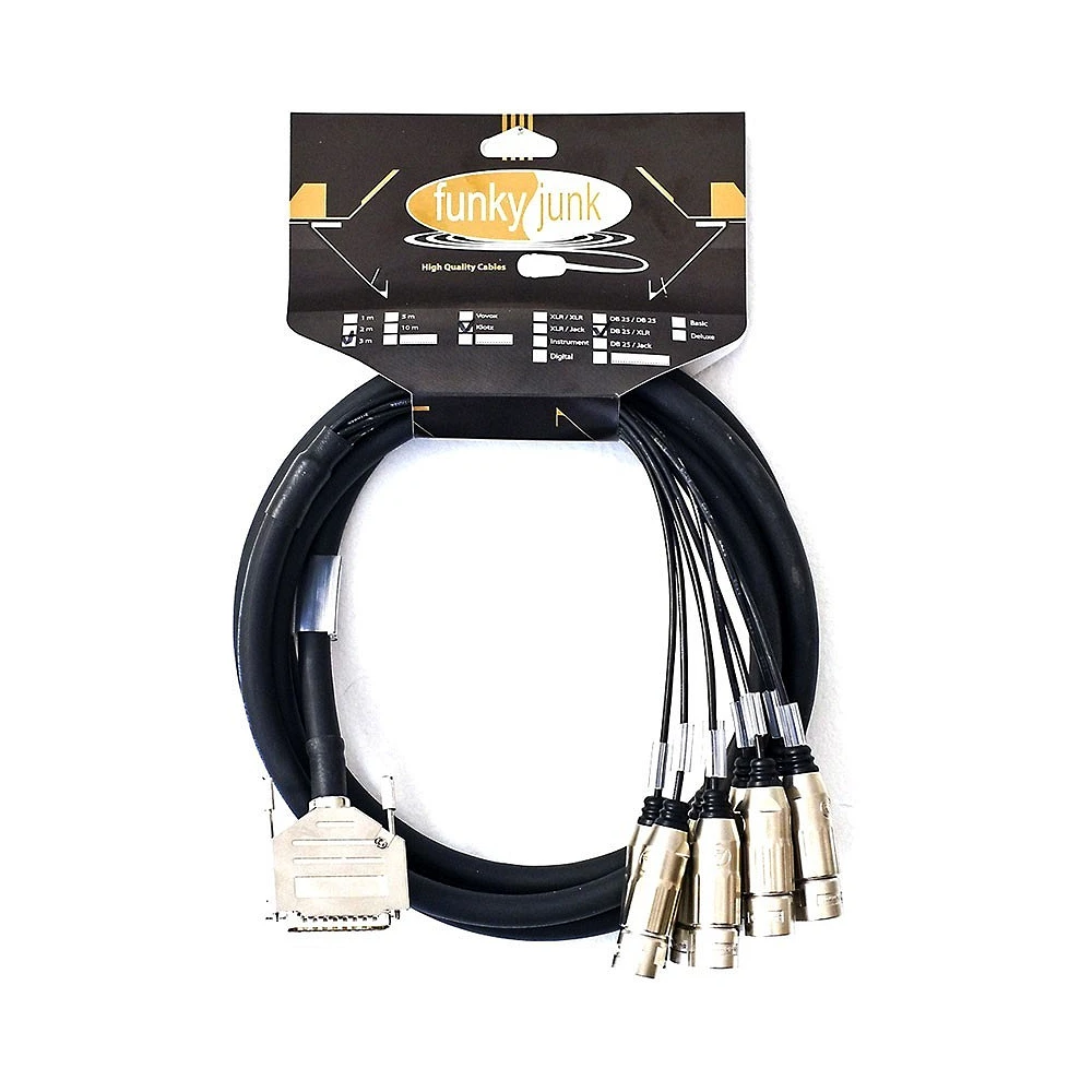 FJ Cables Manguera DSub 25 a 8 XLR Macho 3 m