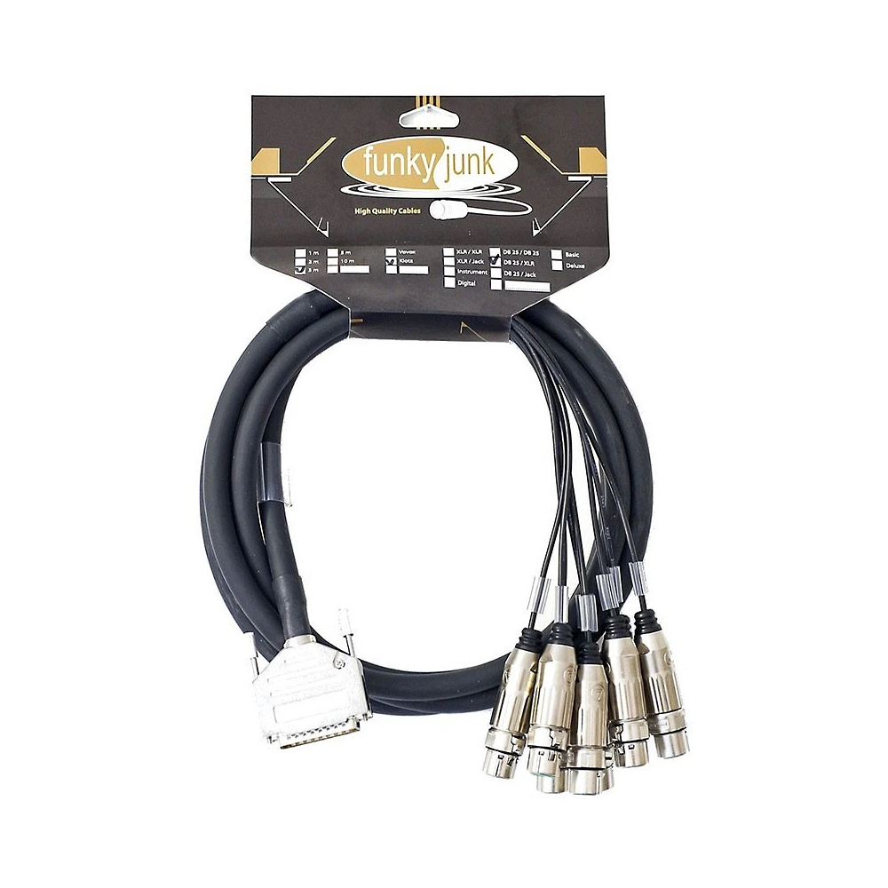 FJ Cables Manguera DSub 25 a 8 XLR Hembra 3 m