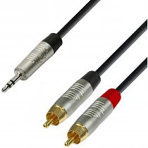 Adam Hall Cable 2 RCA a Minijack estéreo 1,5 m K4 YWCC 0150