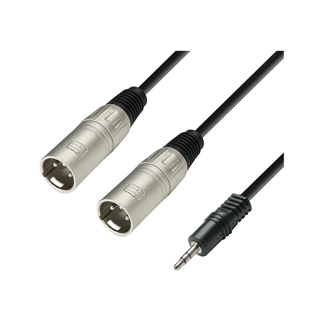 Adam Hall Cable Minijack Estereo a 2 XLR macho 1 m K3 YWMM 0100