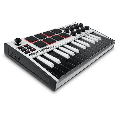 Akai MPK Mini MK3 White Angle