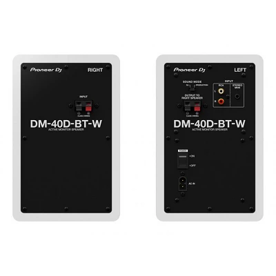 Pioneer DJ DM-40D BT White Rear