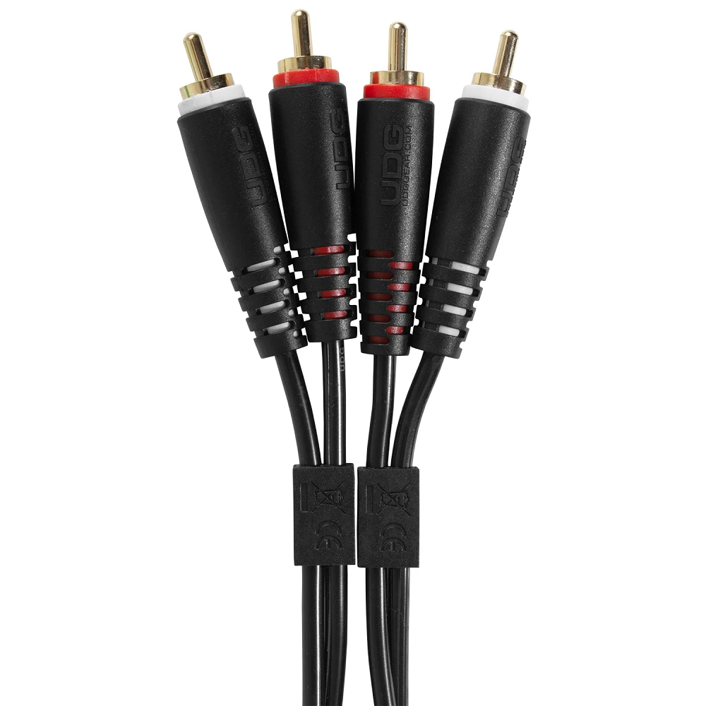 UDG Ultimate Audio Cable Set RCA - RCA Straight Black 1,5m U97001BL