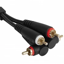 UDG Ultimate Audio Cable Set RCA Straight - RCA Angled Black 3m U97005BL