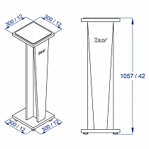 Zaor MIZA Stand V-Stand 42 Black - Pareja Dimensiones