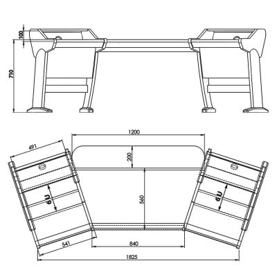 Zaor ONDA Angled Black Dimensiones