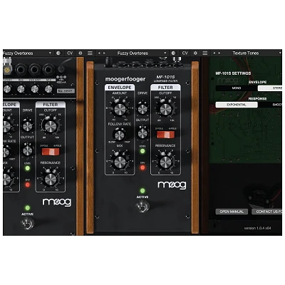 Moog MoogerFooger Software MF-101S Low Pass Filter Vista 1
