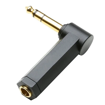 Adam Hall Adaptador Acodado Jack Estéreo 6,3 mm Macho a Hembra 7894