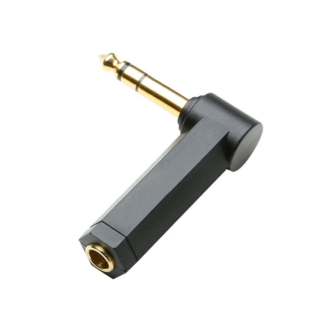 Adam Hall Adaptador Acodado Jack Estéreo 6,3 mm Macho a Hembra 7894