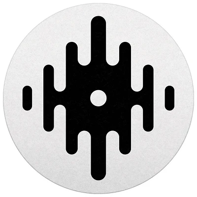 Serato DJ Logo Slipmats Black On White