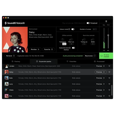 SoundID VoiceAI Kids Voices Expansion Pack daisy