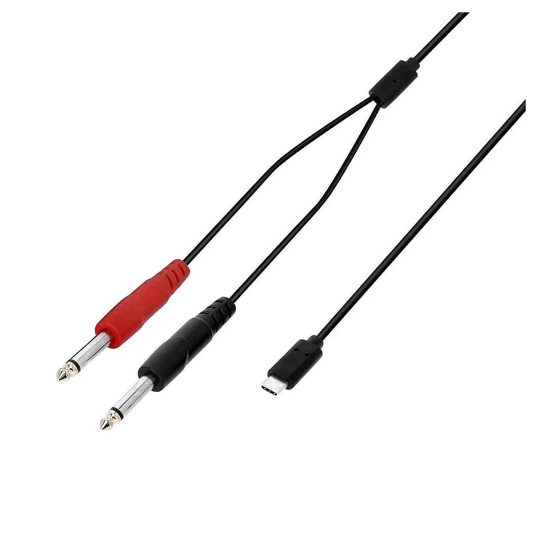 Adam Hall Y PP USB-C 0150 2 Jack TS a USB-C 1,5m
