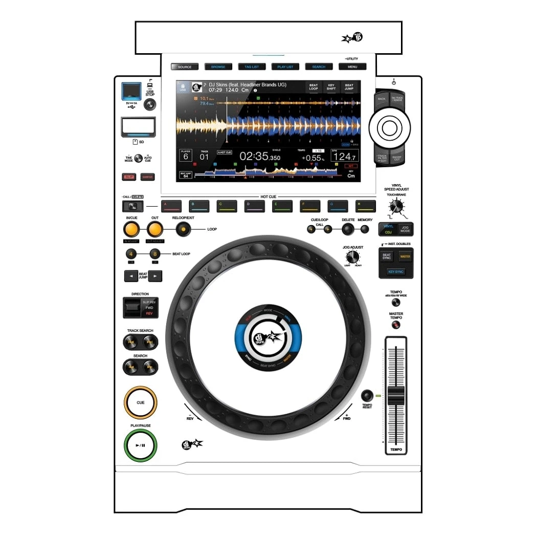 DJ Skins Pioneer DJ CDJ-3000 White Skin
