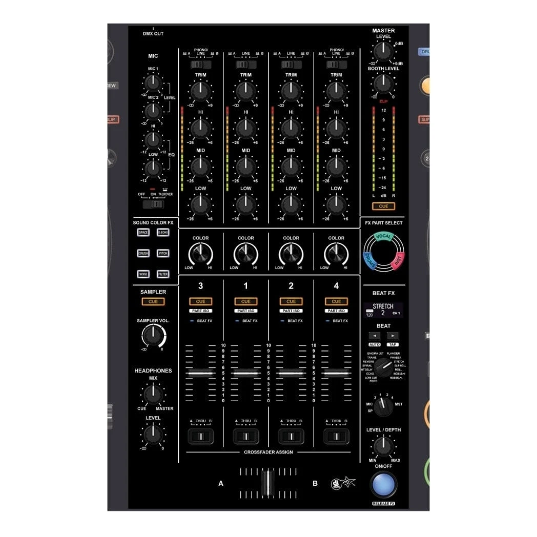 DJ Skins Pioneer DJ DDJ-FLX10 Mixer Black Skin