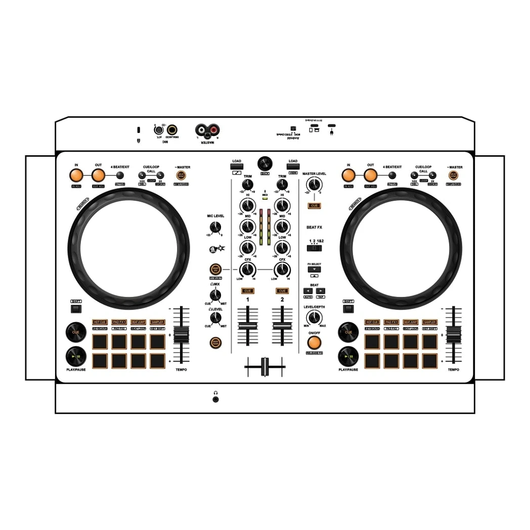 DJ Skins Pioneer DJ DDJ-FLX4 White Skin