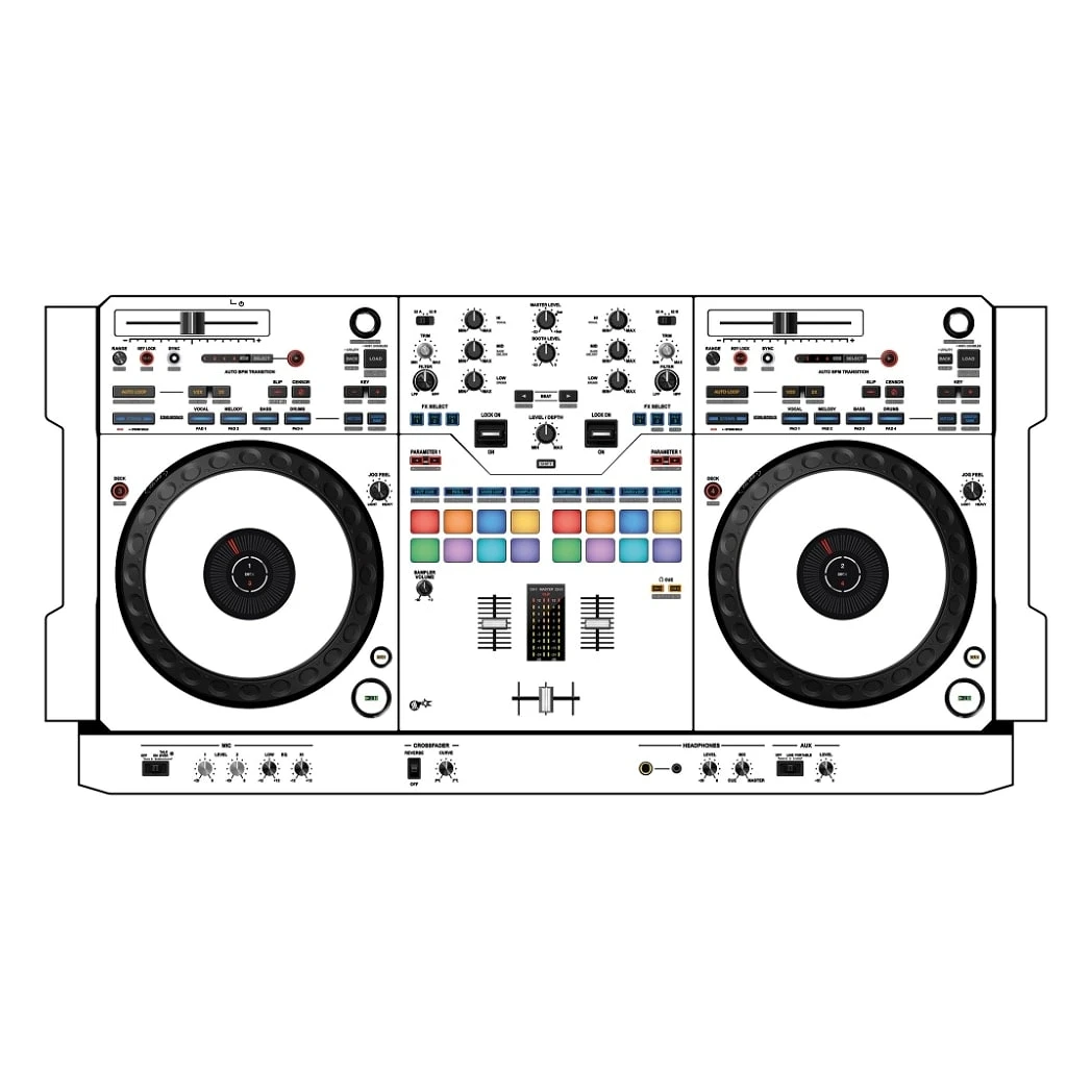 DJ Skins Pioneer DJ DDJ-REV5 White Skin