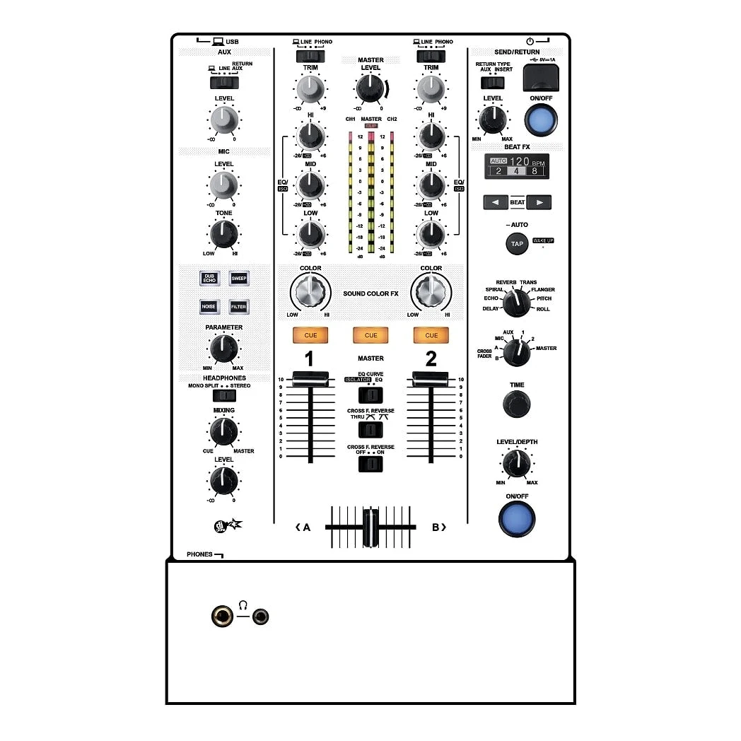 DJ Skins Pioneer DJ DJM-450 White Skin