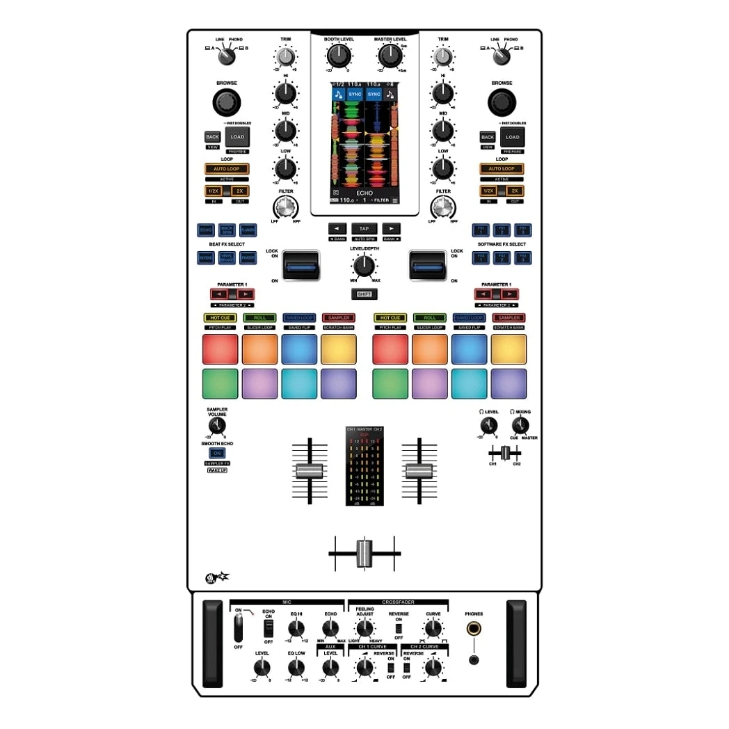 DJ Skins Pioneer DJ DJM-S11 White Skin