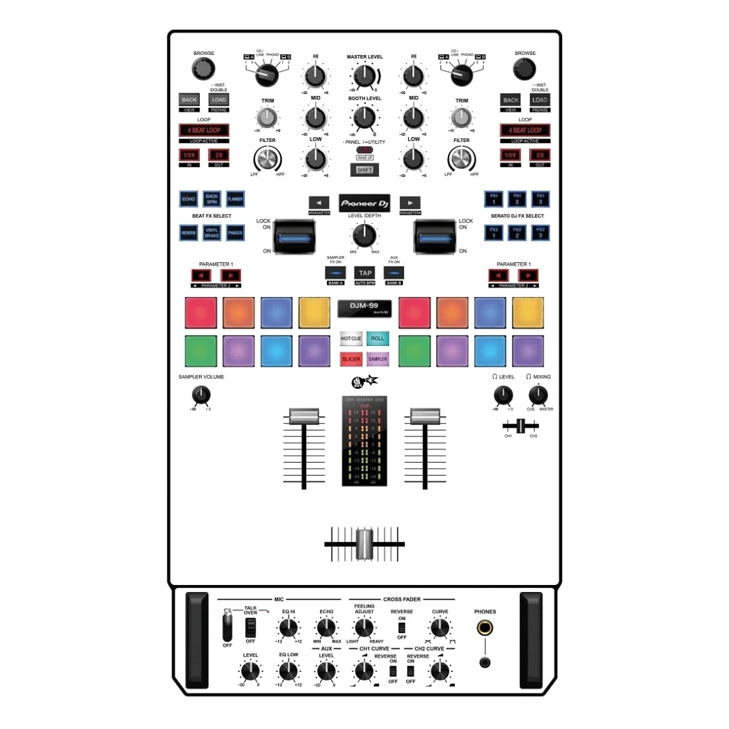 DJ Skins Pioneer DJ DJM-S9 White Skin