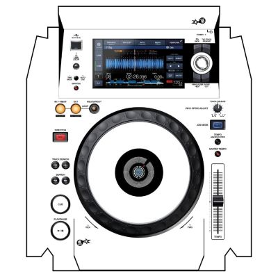 DJ Skins Pioneer DJ XDJ-1000 MK2 White Skin