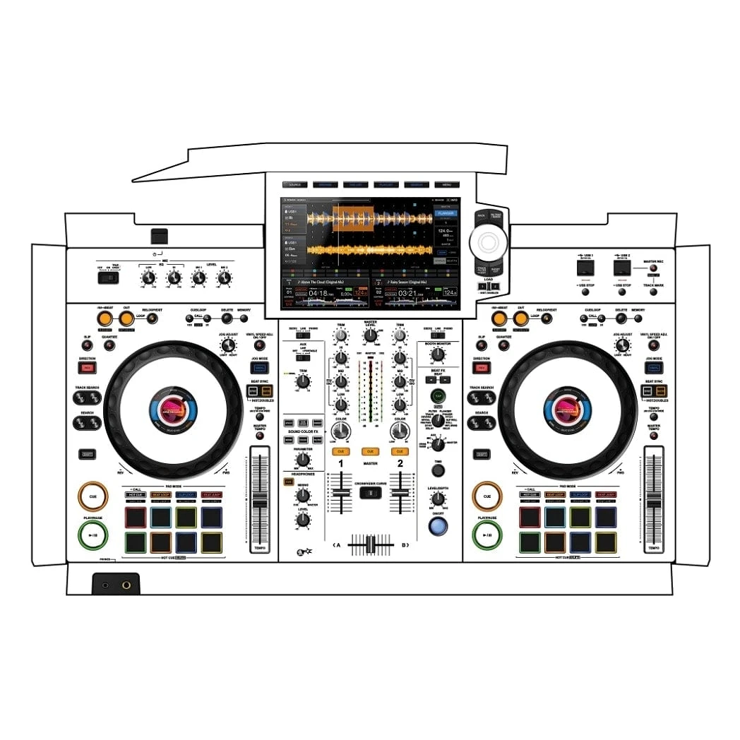 DJ Skins Pioneer DJ XDJ-RX3 White Skin