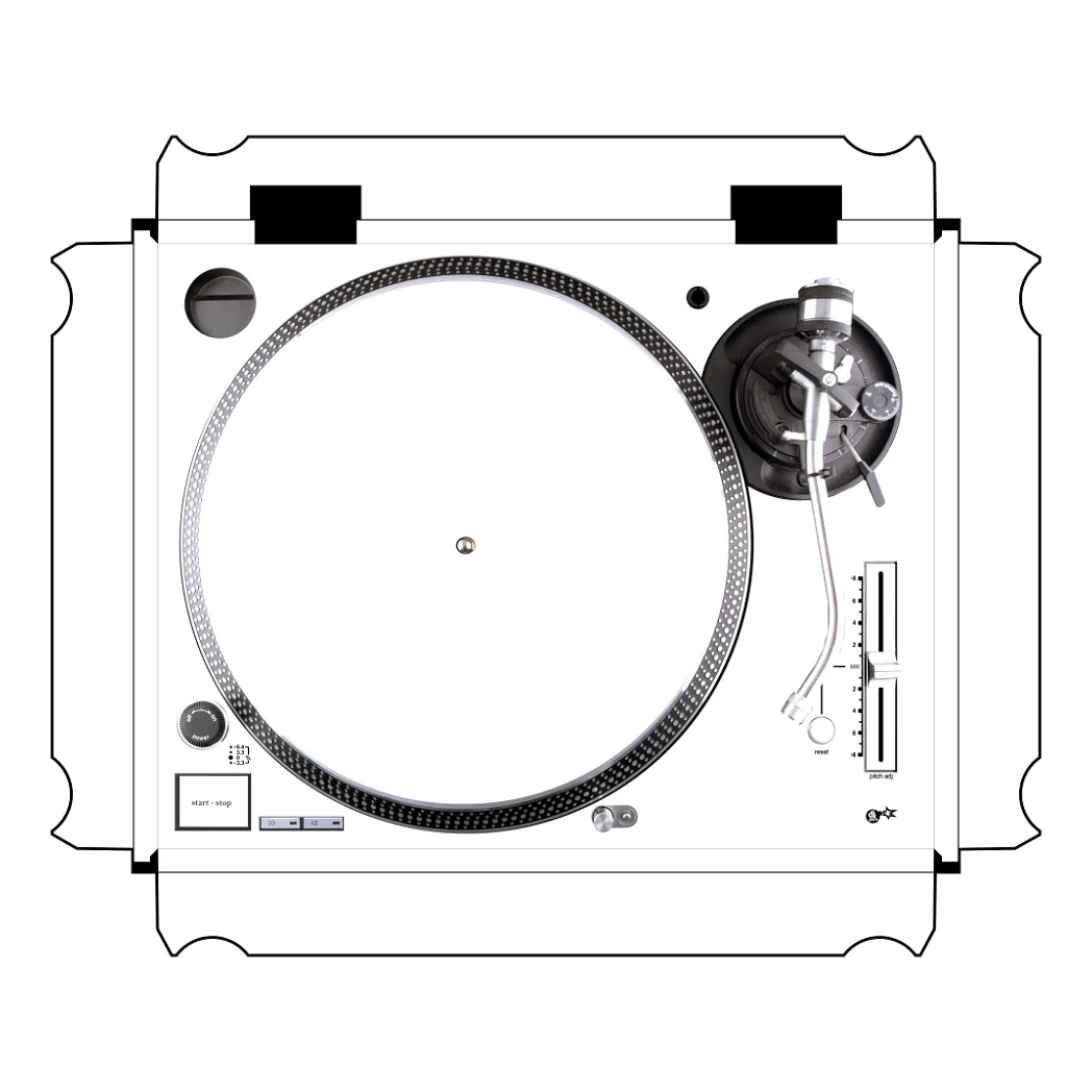 DJ Skins Technics 1200 / 1210 MK5 White Skin