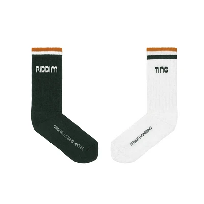 Teenage Engineering EP-40 Cotton Socks M green & white