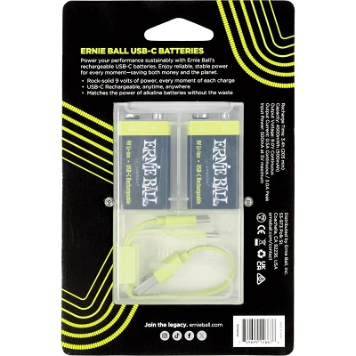 Ernie Ball Batería 9V USB-C Recargable