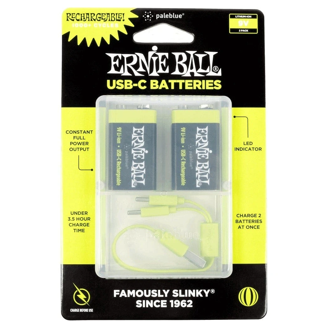 Ernie Ball Batería 9V USB-C Recargable