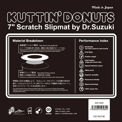 Dr. Suzuki 7" Kuttin Donuts Slipmat Black