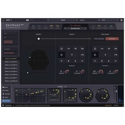 Sound Particles SkyDust 3D Immersive Synth Plug-In Movement Filter