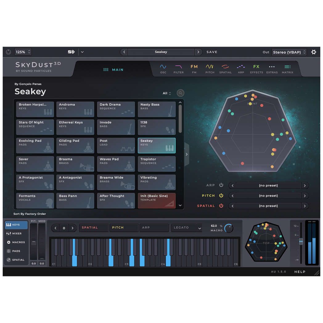 Sound Particles SkyDust 3D Immersive Synth Plug-In
