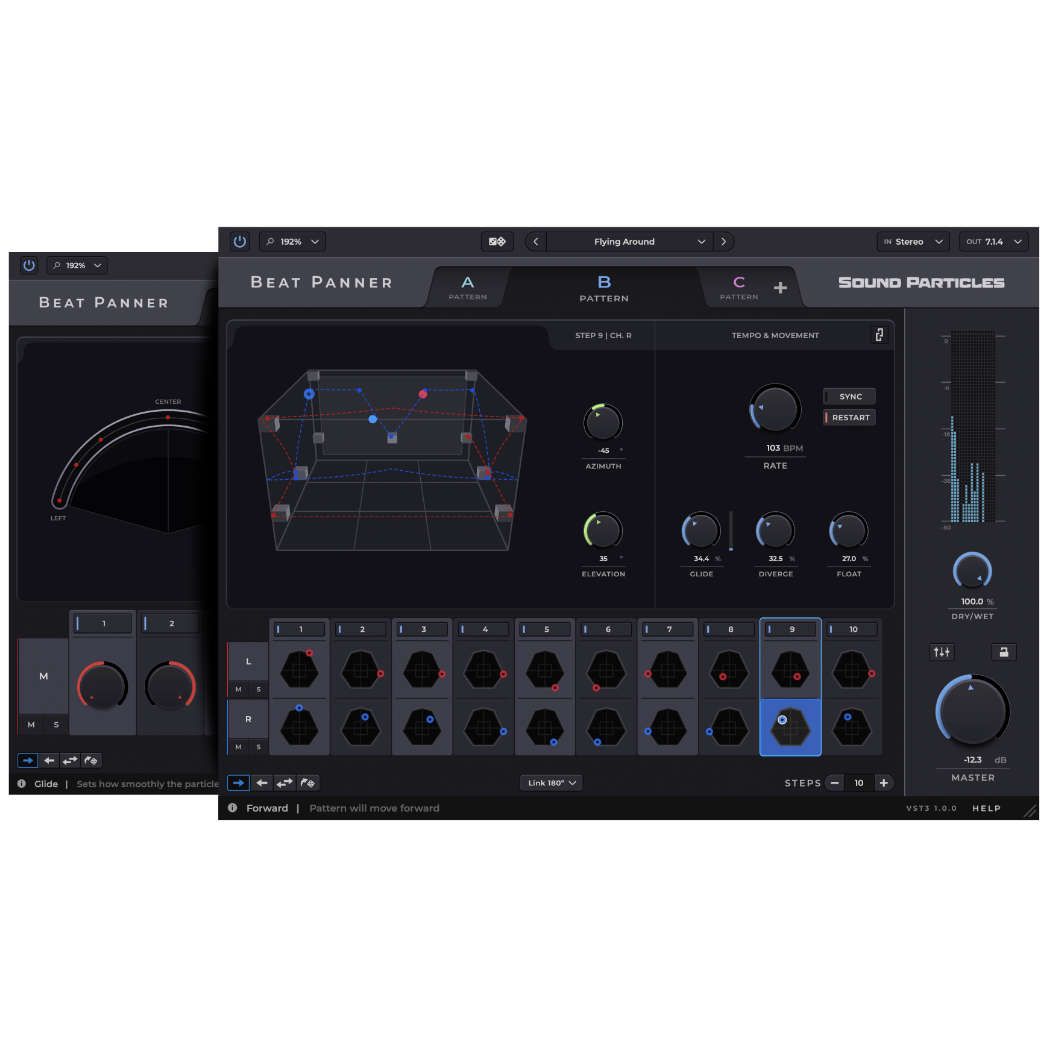 Sound Particles Beat Panner