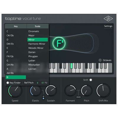Universal Audio UAD Topline Vocal Tune Escalas