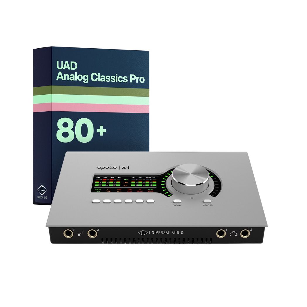 Universal Audio Apollo x4 with UAD Analog Classics Pro + Cable
