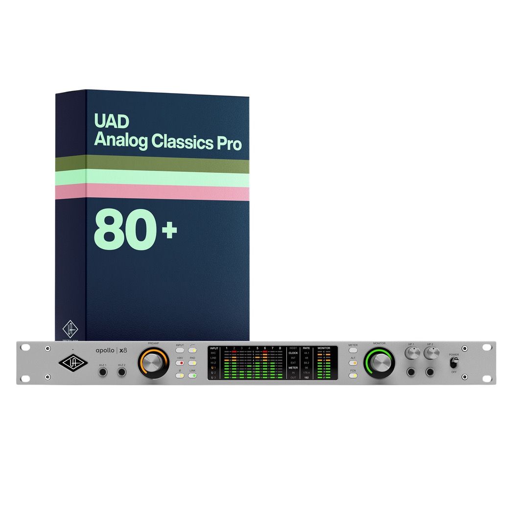 Universal Audio Apollo x8 with UAD Analog Classics Pro + Cable Thunderbolt