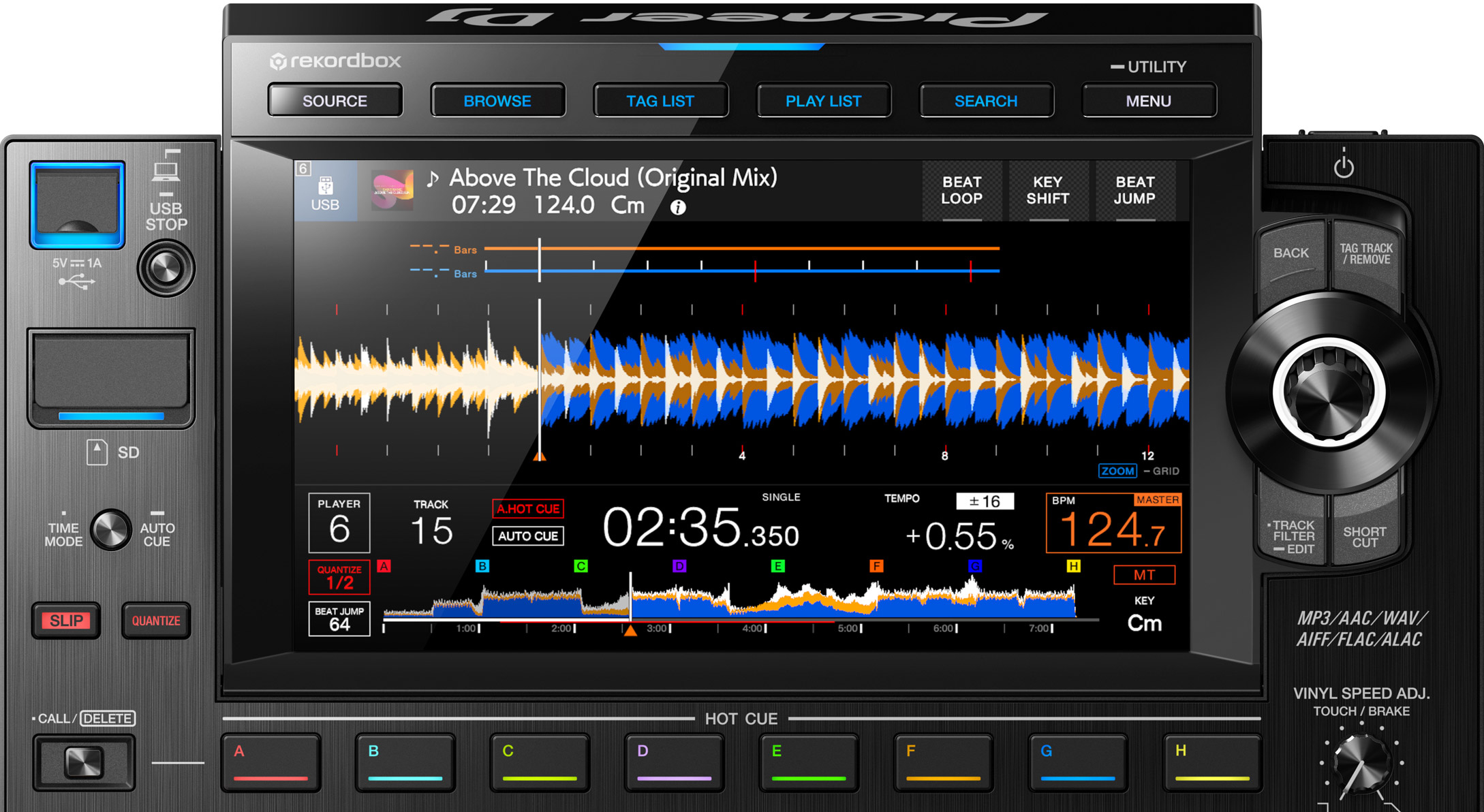 CDJ 3000 Detalle Pantalla